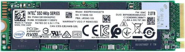 Intel SSDPEKNW020T8X1 660p Series M.2 2280 2TB PCIe NVMe 3.0 SSD5