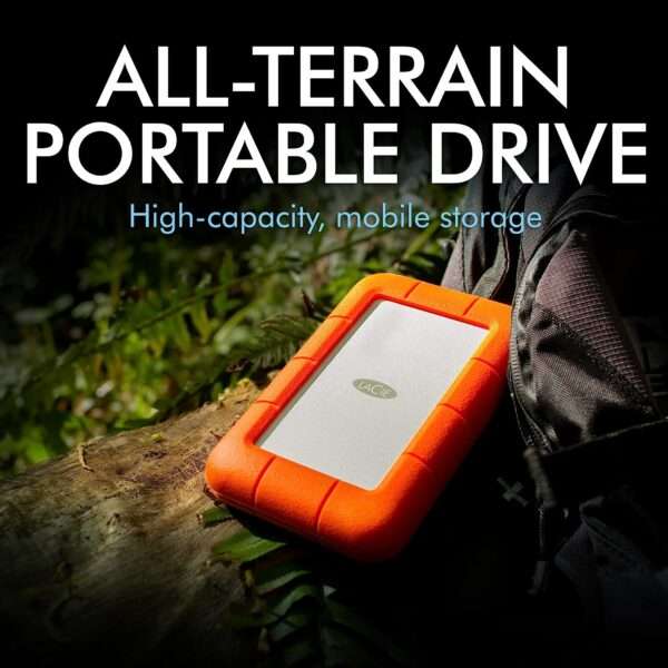 LaCie Rugged USB-C Portable External Hard Drive